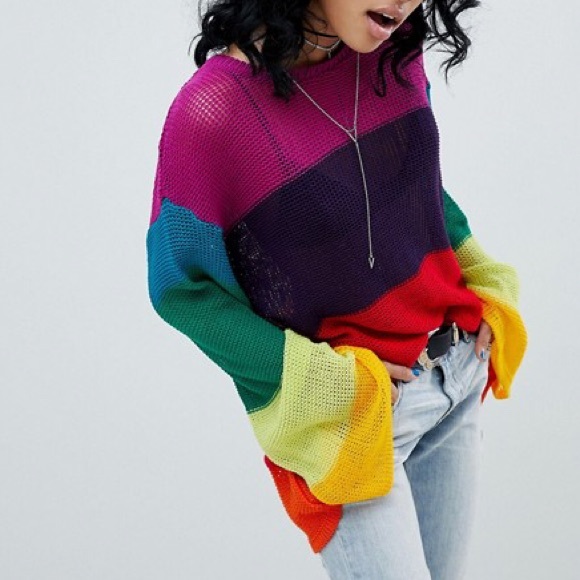 rainbow cardigan asos